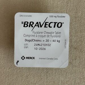 New Bravecto Fluralaner Chewable Tablet for Dogs